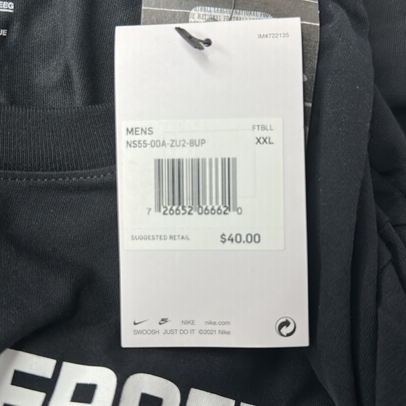 New Nike Atlanta Falcons Crucial Catch Dri-Fit T-Shirt, XXL, Black - Picture 7 of 8